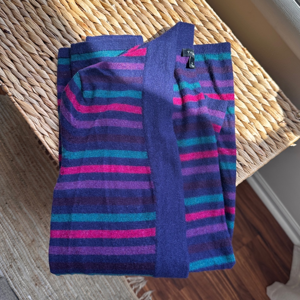 Talbots Lambs Wool Blend Striped Sweater